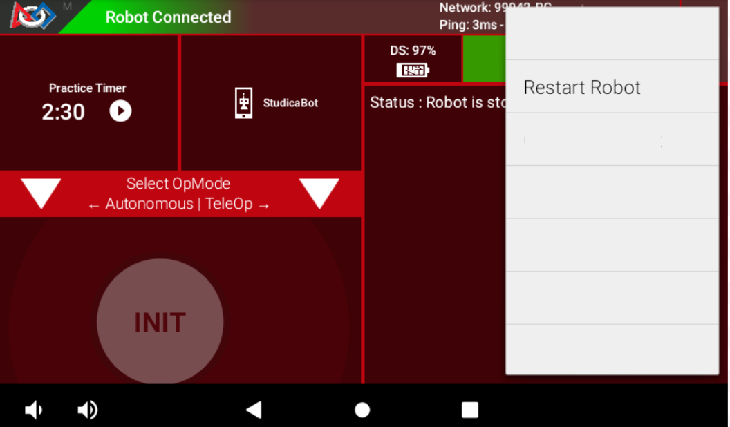 Driver station restart